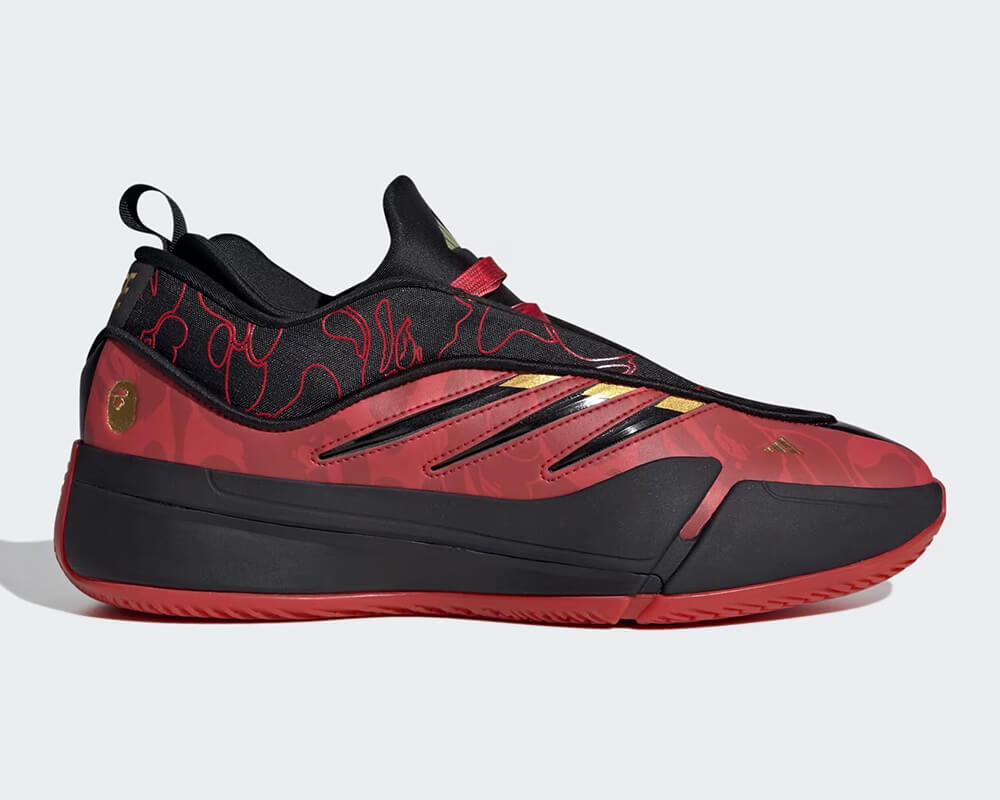 デイム9 adidas BAPE DAME9 adidas BAPE x Dame 9 Core Black - Basket4Ballers